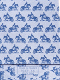 Hermès silk tie blue horse jumping Hermès 5227 IA