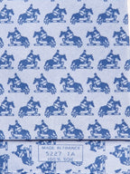 Hermès silk tie blue horse jumping Hermès 5227 IA