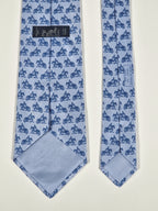 Hermès silk tie blue horse jumping Hermès 5227 IA
