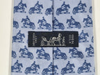 Hermès silk tie blue horse jumping Hermès 5227 IA