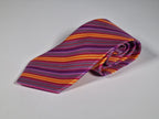Hermès silk tieCerice yellow striped Hermès 5228 IA tie cerice