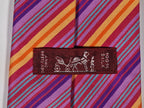 Hermès silk tieCerice yellow striped Hermès 5228 IA tie cerice
