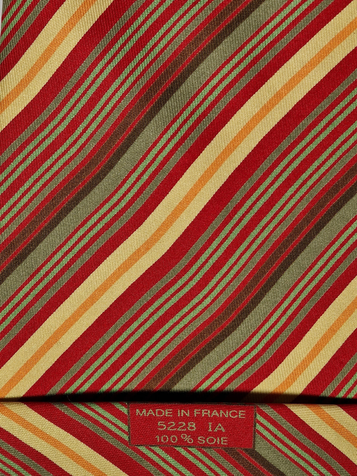 005228 Hermès tie multicolor striped 5228 IA