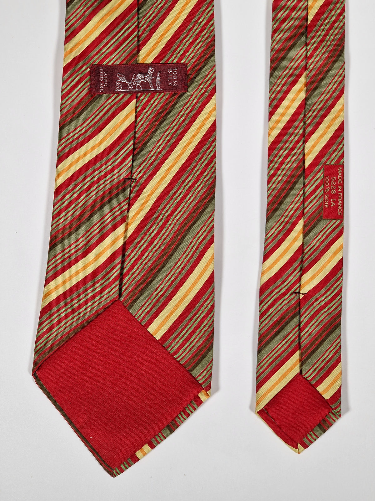 005228 Hermès tie multicolor striped 5228 IA