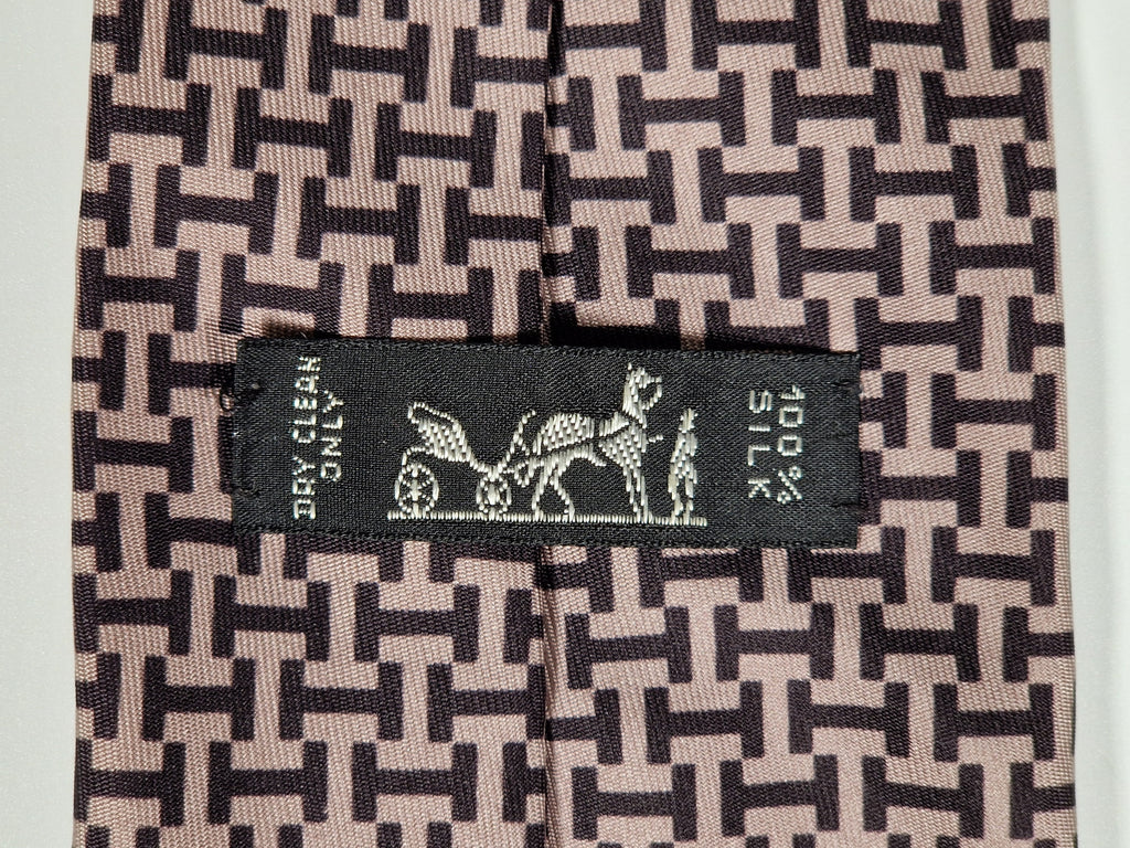 005247 Hermès tie grey H pattern 5247 SA