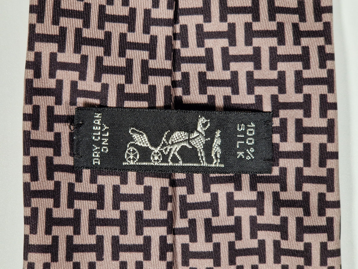 005247 Hermès tie grey H pattern 5247 SA