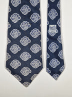 Vintage Hermès silk tie blue clouds 524 IA
