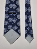 Vintage Hermès silk tie blue clouds 524 IA