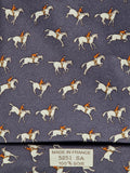 Hermès silk tie grey equestrian pattern 5251 SA