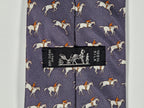 Hermès silk tie grey equestrian pattern 5251 SA