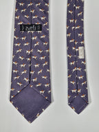 Hermès silk tie grey equestrian pattern 5251 SA