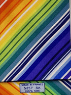 Hermès silk tie striped rainbow color 5257 SA