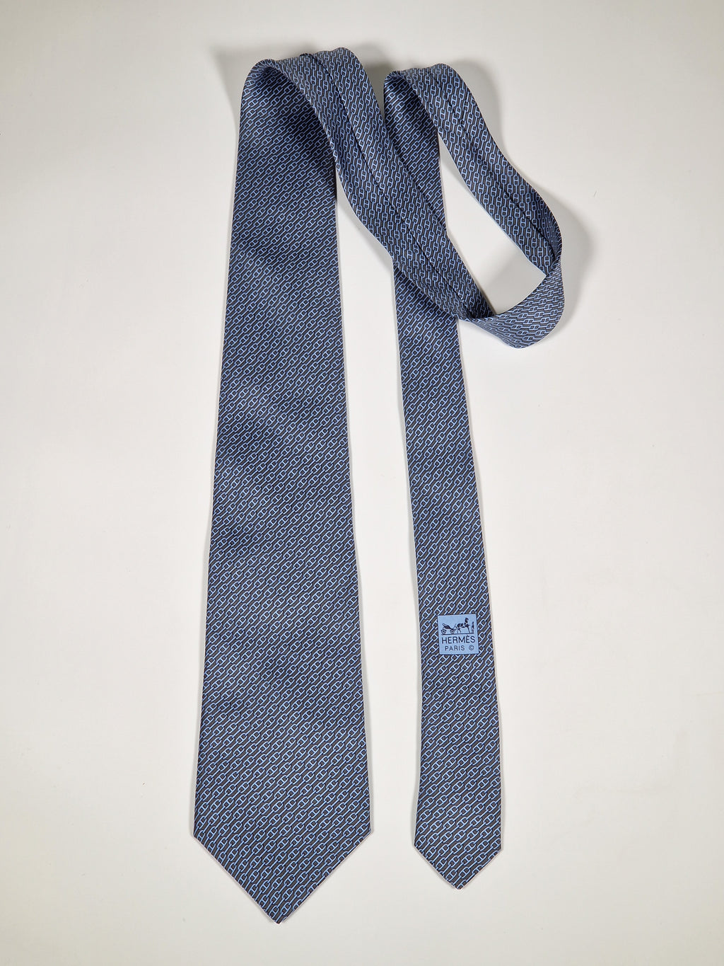 005261 Hermès tie brown chain pattern Hermès 5261 SA tie brown