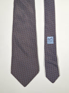 005261 Hermès tie brown chain pattern  Hermès 5261 SA tie brown