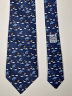005268 Hermès tie whimsical flying elephant 5268 SA
