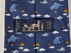 005268 Hermès tie whimsical flying elephant 5268 SA