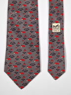 Reserverad 005271 Hermès tie grey hippos 5271 SA