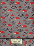 Reserverad 005271 Hermès tie grey hippos 5271 SA