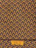 Hermès silk tie orange blue equestrian spur 5296 TA