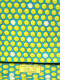 Hermés silk tie blue with lime fruit 5300 TA