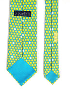 Hermés silk tie blue with lime fruit 5300 TA