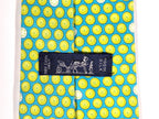 Hermés silk tie blue with lime fruit 5300 TA
