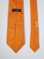 005302 Hermès silk tie orange star pattern 5302 TA