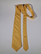 Hermès silk tie yellow rabbits Hermès 5314 TA