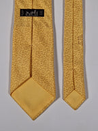 Hermès silk tie yellow rabbits Hermès 5314 TA