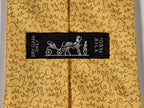 Hermès silk tie yellow rabbits Hermès 5314 TA
