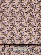 Hermès silk tie pnk equestrian pattern 5321 TA with box