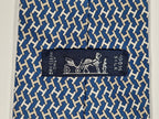 Hermès silk tie blue H pattern 5326 TA