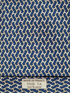 Hermès silk tie blue H pattern 5326 TA
