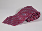 Hermès silk tie red H pattern Hermès 5326 TA