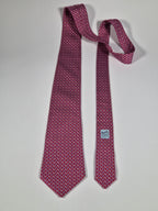 Hermès silk tie red H pattern Hermès 5326 TA