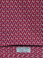 Hermès silk tie red H pattern Hermès 5326 TA