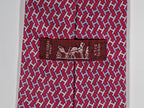 Hermès silk tie red H pattern Hermès 5326 TA