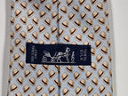 Hermès silk tie blue Hats 5329 TA