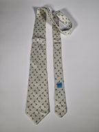 Hermès silk tie light green ship with seaman nautica pattern 5339 SA
