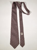 005353 Hermès tie grey whimsical attaché case 5353 TA