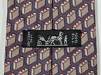 005353 Hermès tie grey whimsical attaché case 5353 TA