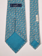 005358 Hermès tie blue anchor pattern 5358 OA