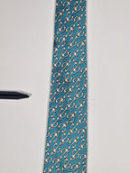 005358 Hermès tie blue anchor pattern 5358 OA