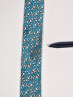 005358 Hermès tie blue anchor pattern 5358 OA