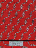 Hermès silk tie red equestrian pattern 5360 OA