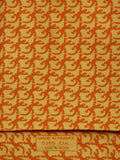 005389 Hermès tie orange Gekko pattern 5389 OA