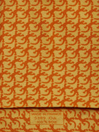 005389 Hermès tie orange Gekko pattern 5389 OA