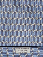 Hermès silk tie blue H pattern 5393 OA