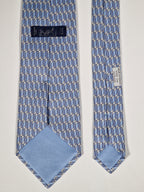 Hermès silk tie blue H pattern 5393 OA