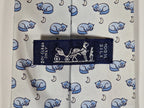 005415 Hermès tie blue whimsical cat and mouse pattern 5415 OA